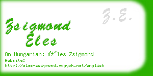 zsigmond eles business card